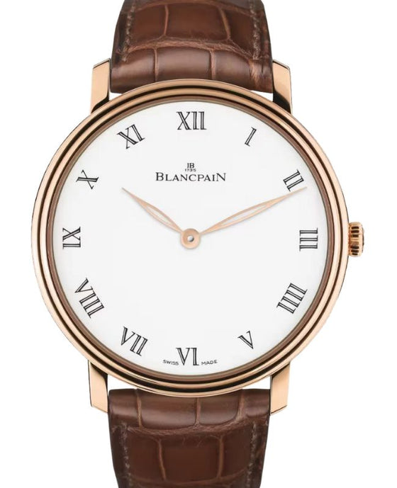 Blancpain Metiers D'Art Grande Decoration Red Gold 45mm White Dial Leather Strap 6615 3631 55B - BRAND NEW