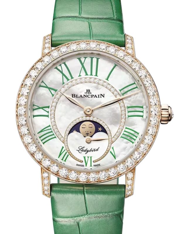 Blancpain Ladybird Colors Phases de Lune Red Gold 34.9mm Mother of Pearl Dial 3662B 2954 55B - BRAND NEW