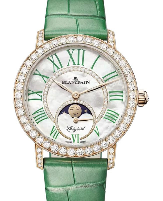 Blancpain Ladybird Colors Phases de Lune Red Gold 34.9mm Mother of Pearl Dial 3662B 2954 55B - BRAND NEW