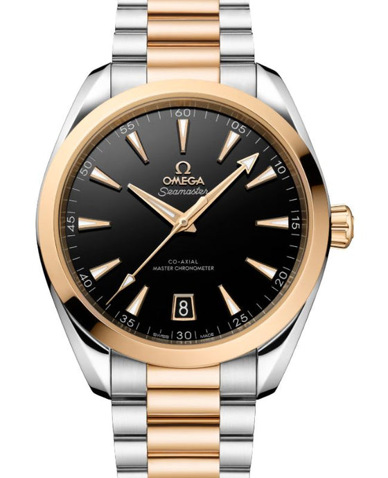 Omega Seamaster Aqua Terra 150M Co-Axial Master Chronometer Steel Moonshine Gold 41mm Black Dial 220.20.41.21.01.001 - BRAND NEW