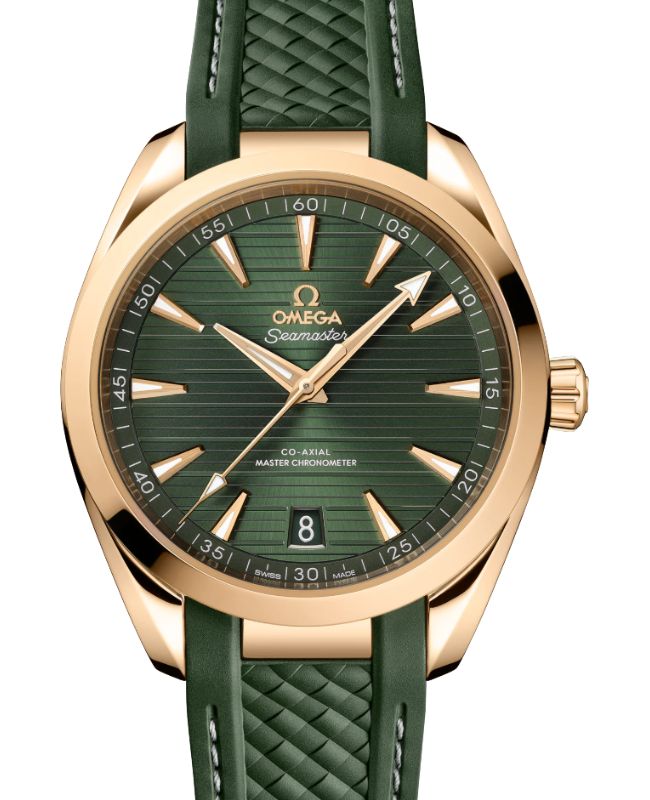 Omega Seamaster Aqua Terra 150M Co-Axial Master Chronometer Moonshine Gold 41mm Green Dial 220.52.41.21.10.001 - BRAND NEW