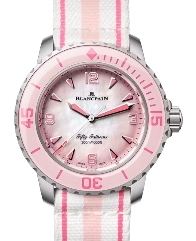 Blancpain Fifty Fathoms Automatique Titanium 38.20mm Sapphire Bezel Pink Mother of Pearl Dial 5007 12B44R NAFA - BRAND NEW