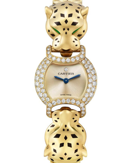 La Panthere De Cartier Quartz Yellow Gold Golden Dial HPI01731