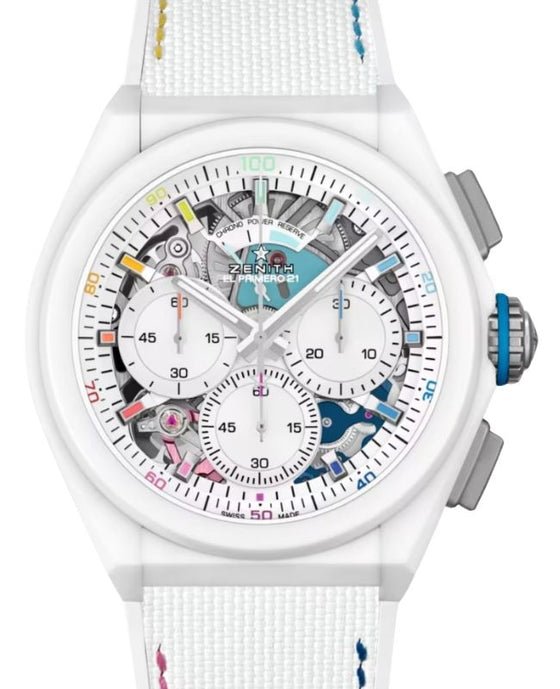 Zenith Defy 21 Chroma II Ceramic White Dial Rubber Strap 49.9014.9004/01.R953 - BRAND NEW