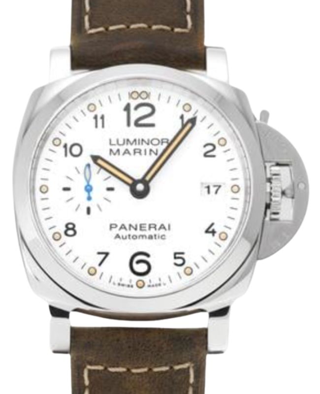 Panerai Luminor Marina Stainless Steel 42mm White Dial Leather Strap PAM01523 - BRAND NEW