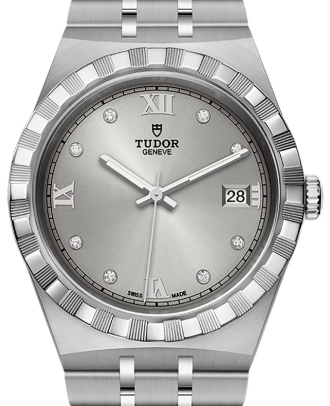 Tudor Royal Steel 28mm Silver Diamond Dial M28300-0002 - BRAND NEW