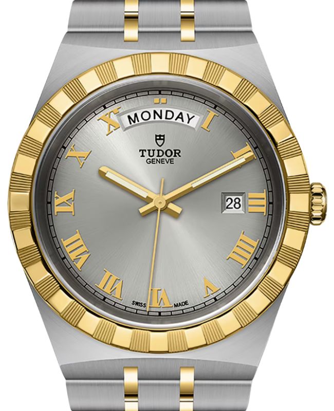 Tudor Royal Steel/Yellow Gold Silver Dial 41mm Notched Bezel Bracelet M28603-0001 - BRAND NEW