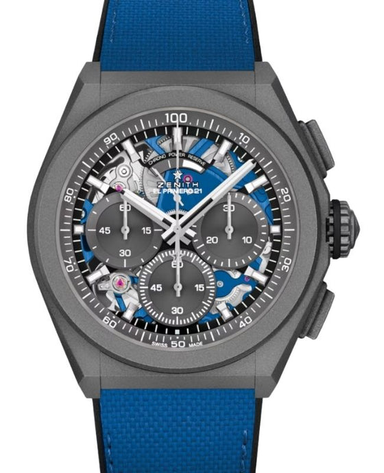 Zenith Defy Ultrablue 21 Matte Titanium Silver Dial & Rubber Strap 97.9001.9004/81.R946 - BRAND NEW