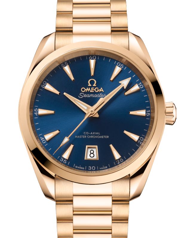 Omega Seamaster Aqua Terra 150M Co-Axial Master Chronometer Moonshine Gold 38mm Blue Dial 220.50.38.20.03.001 - BRAND NEW