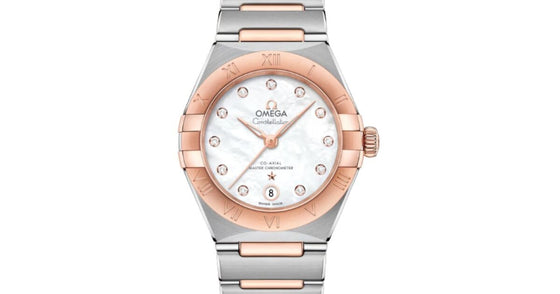 Omega Constellation Co-Axial Master Chronometer 29mm Steel-Sedna Gold Mother of Pearl Dial 131.20.29.20.55.001