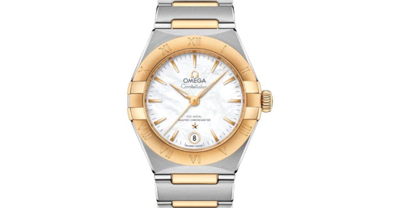 Omega Constellation Co-Axial Master Chronometer 29mm Steel Yellow Gold Mother of Pearl Dial 131.20.29.20.05.002