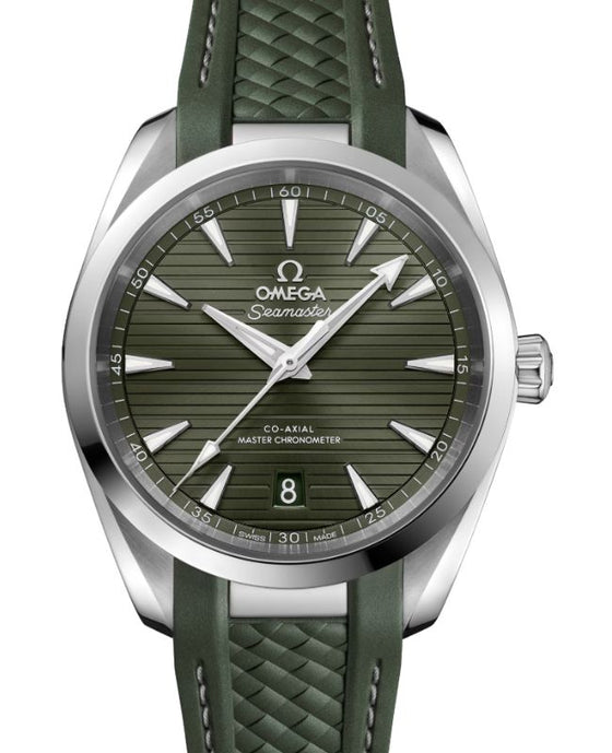 Omega Seamaster Aqua Terra 150M Co-Axial Master Chronometer Stainless Steel Green Dial & Rubber Strap 38mm 220.12.38.20.10.00 - BRAND NEW
