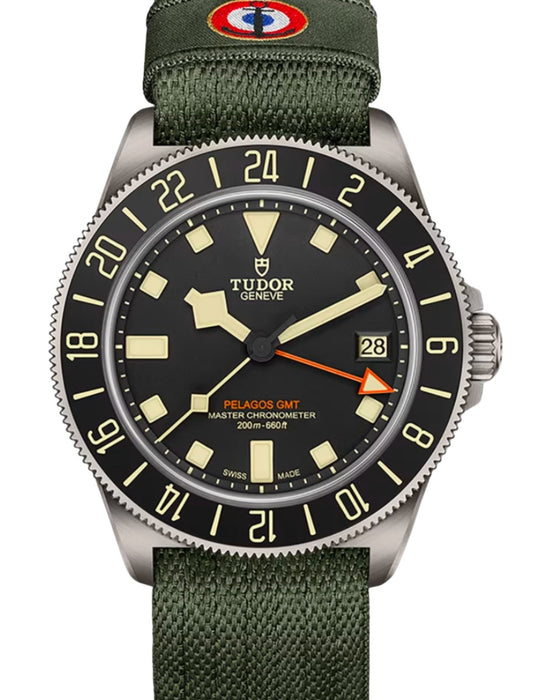 Tudor Pelagos FXD GMT Titanium Black Dial 42 mm Fabric Strap Bracelet M2542G257NU-0002 - BRAND NEW