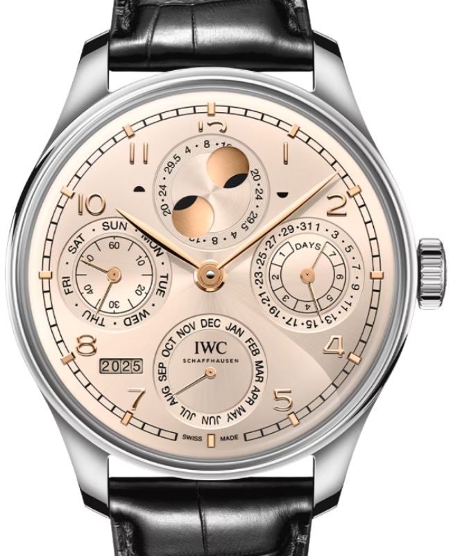 IWC Portugieser Perpetual Calendar 18-Carat White Gold 44.4mm Dune Dial IW503704 - BRAND NEW