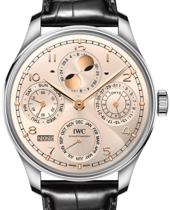 IWC Portugieser Perpetual Calendar 18-Carat White Gold 44.4mm Dune Dial IW503704 - BRAND NEW