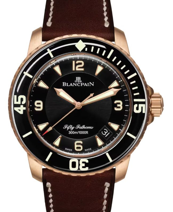 Blancpain Fifty Fathoms Automatique Red Gold 45mm Black Dial 5015A 3630 63B - BRAND NEW