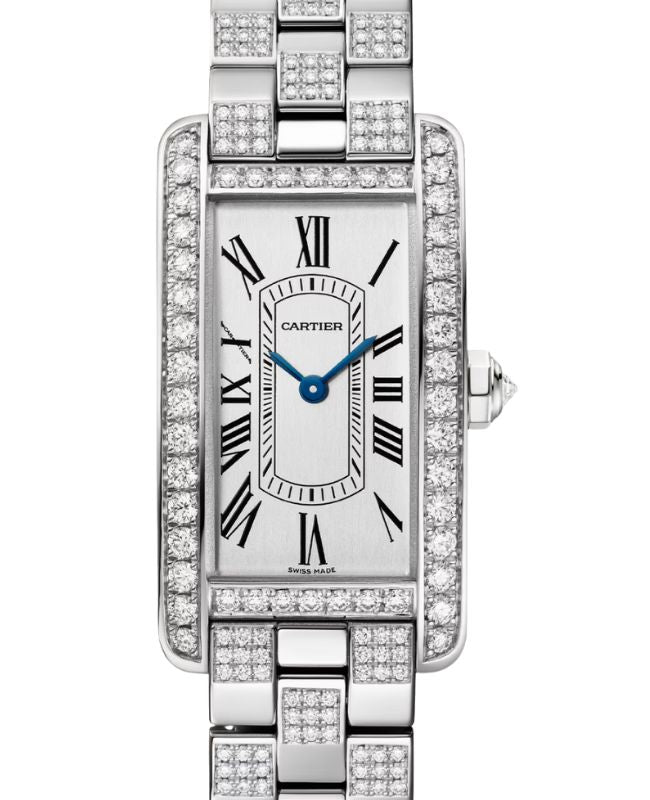 Cartier Tank Américaine Quartz Small 35.4mm x 19.4mm White Gold Silver Dial WJTA0068 - BRAND NEW