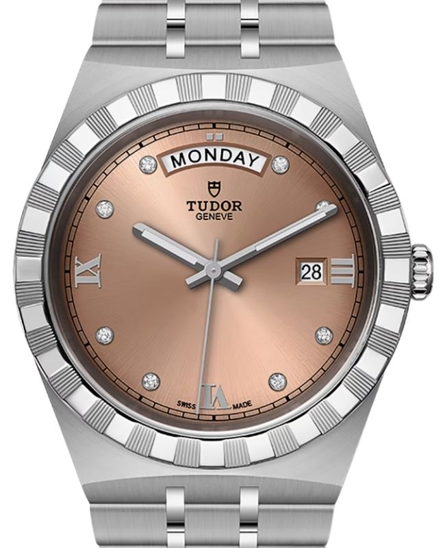 Tudor Royal Steel Diamond Salmon Dial 41mm M28600-0011 - BRAND NEW