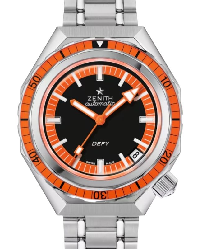 Zenith Defy Revival Steel Black & Orange Dial 03.A3648.670/21.M3648 - BRAND NEW