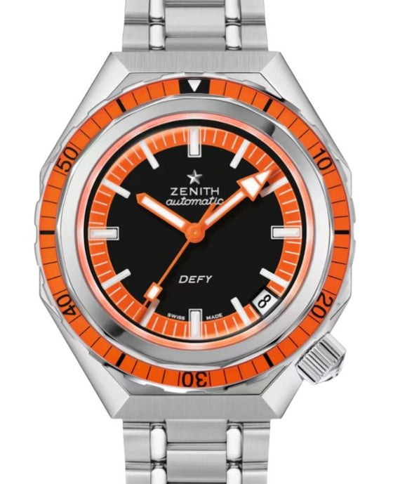 Zenith Defy Revival Steel Black & Orange Dial 03.A3648.670/21.M3648 - BRAND NEW