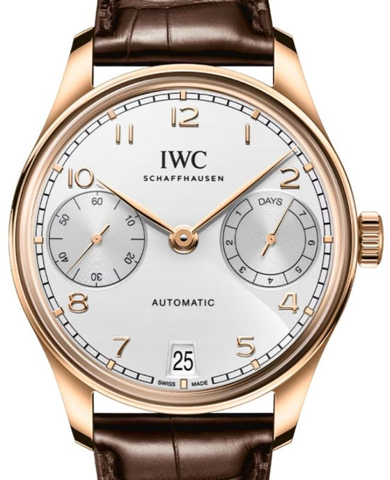 IWC Portugieser Automatic 18-Carat 5N gold 42.4mm Silver Plated Dial IW501706 - BRAND NEW