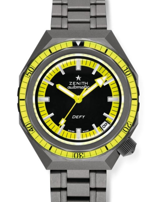 Zenith Defy Revival Titanium 37 Black and Yellow Dial 97.A3648.670/21.M3648 - BRAND NEW