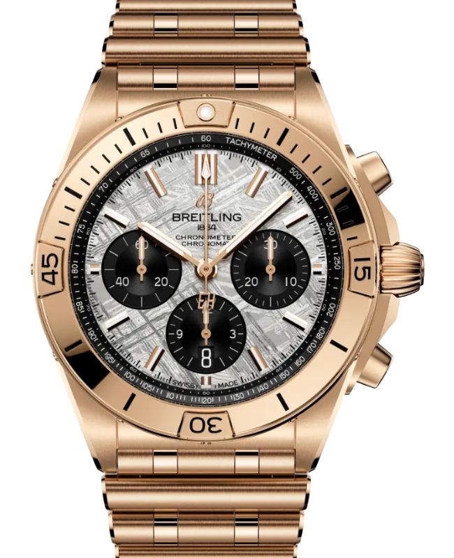 Breitling Chronomat B01 42 Erling Haaland Red Gold 42mm Silver Dial RB01347A1F1R1 - BRAND NEW
