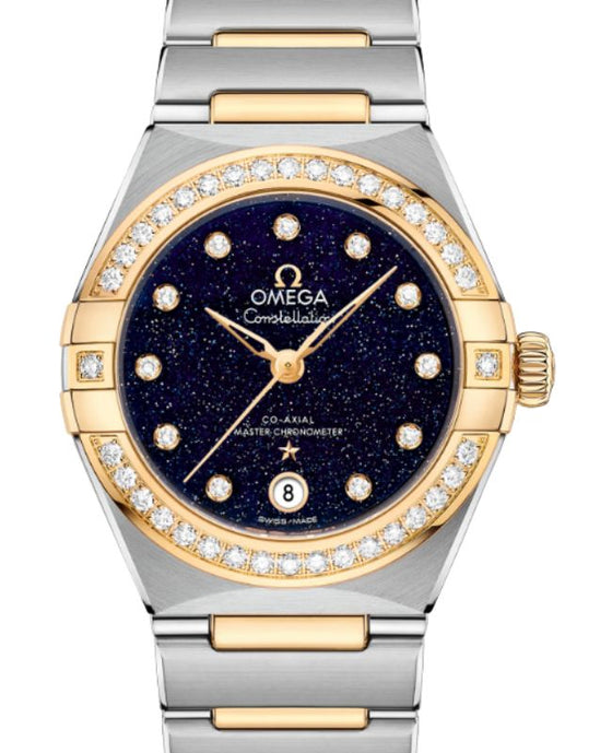 Omega Constellation Chronometer 29 mm Steel/Yellow Gold Diamond Blue Dial 131.25.29.20.53.001