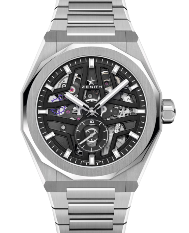 Zenith Defy Skyline Skeleton Steel 41 Black Open Dial 03.9300.3620/78.I001 - BRAND NEW