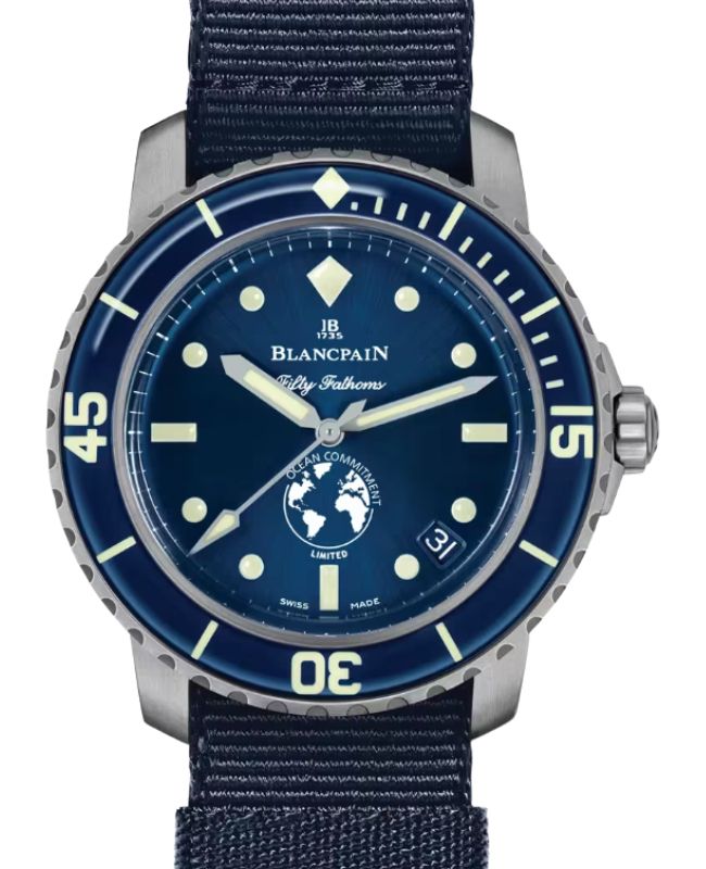 Blancpain Fifty Fathoms Ocean Commitment III Limited Edition Steel 40.3mm Blue Dial 5008 11B40 NAOA - BRAND NEW