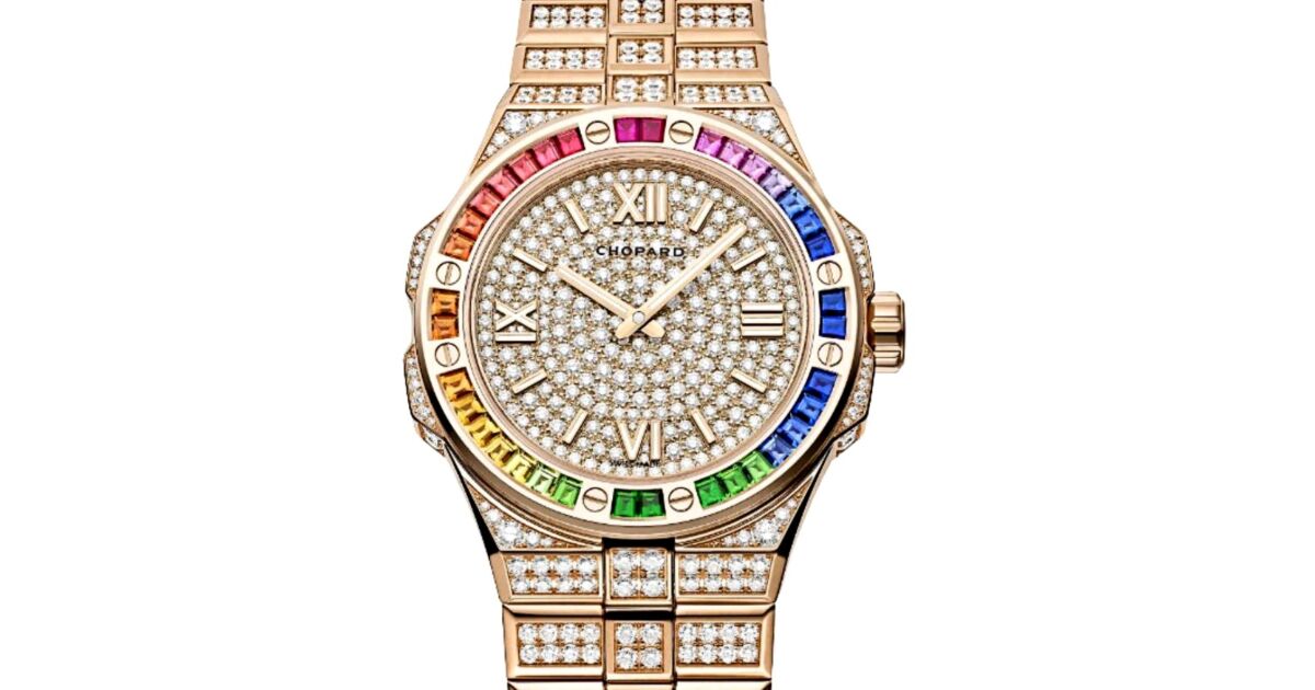 Chopard Alpine Eagle 41 mm Diamond Paved Dial 18k Rose Gold Bracelet 295363-5004