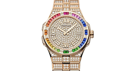 Chopard Alpine Eagle 41 mm Diamond Paved Dial 18k Rose Gold Bracelet 295363-5004