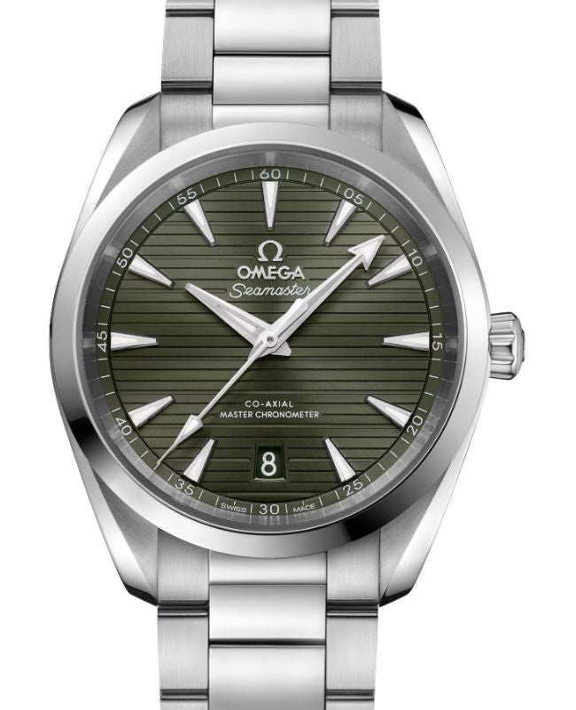 Omega Seamaster Aqua Terra 150M Co-Axial Master Chronometer Steel 38mm Green Dial Steel Bracelet 220.10.38.20.10.003 - BRAND NEW