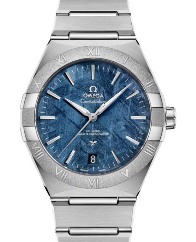 Omega Constellation Chronometer 41 mm Steel Blue Dial Titanium Bezel 131.30.41.21.99.003