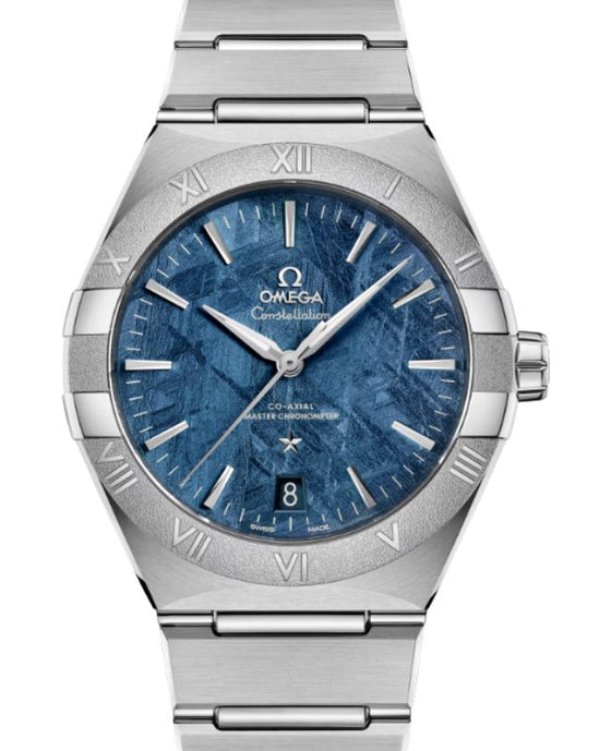 Omega Constellation Chronometer 41 mm Steel Blue Dial Titanium Bezel 131.30.41.21.99.003
