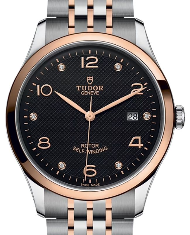 Tudor 1926 Steel 28mm Rose Gold Bezel Black Diamond Dial M91351-0004 - BRAND NEW