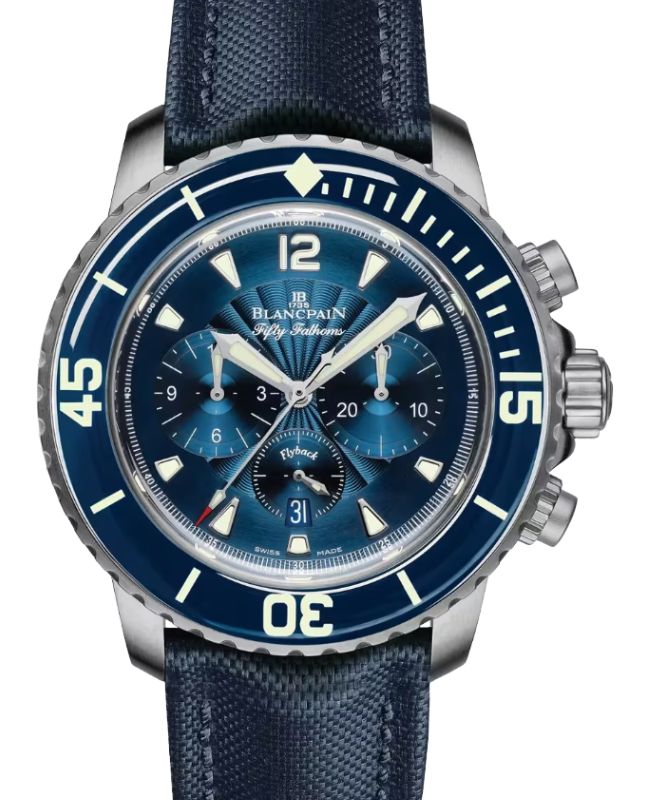 Blancpain Fifty Fathoms Chronographe Flyback Steel 45mm Blue Dial 5085FB 1140 52B - BRAND NEW