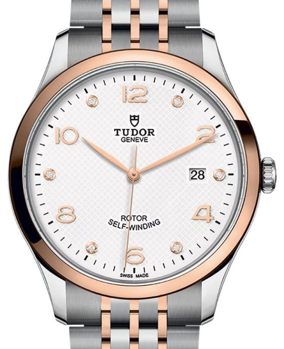 Tudor 1926 Steel 41mm Rose Gold Bezel White Diamond Dial M91651-0011 - BRAND NEW