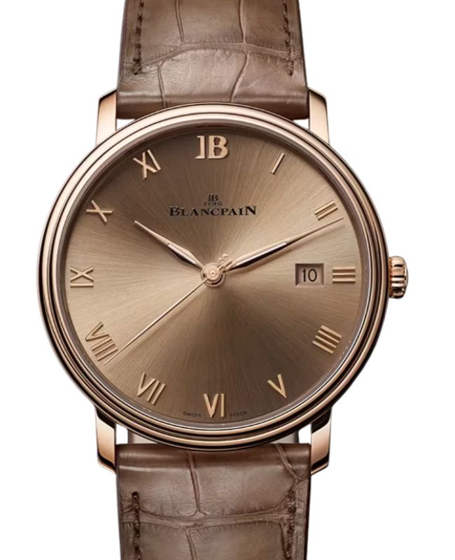Blancpain Villeret Extraplate Red Gold 40mm Brown Gold Dial 6651N 3646 55B - BRAND NEW