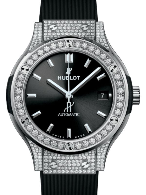 Hublot Classic Fusion 3-Hands Titanium Diamonds 38mm 565.NX.1470.RX.1604