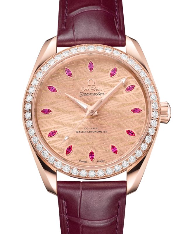 Omega Seamaster Aqua Terra 150M Co-Axial Master Chronometer Sedna Gold 38mm Pink Dial Diamond Bezel 220.58.38.20.99.007 - BRAND NEW
