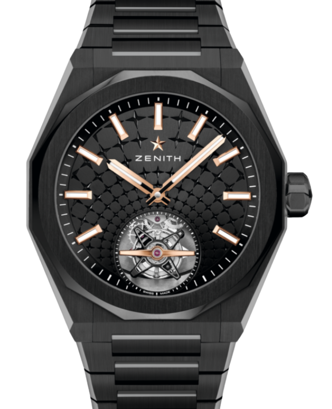 Zenith Defy Skyline Tourbillon Ceramic Black Sunburst-Patterned Dial 49.9300.3630/21.I0011 - BRAND NEW