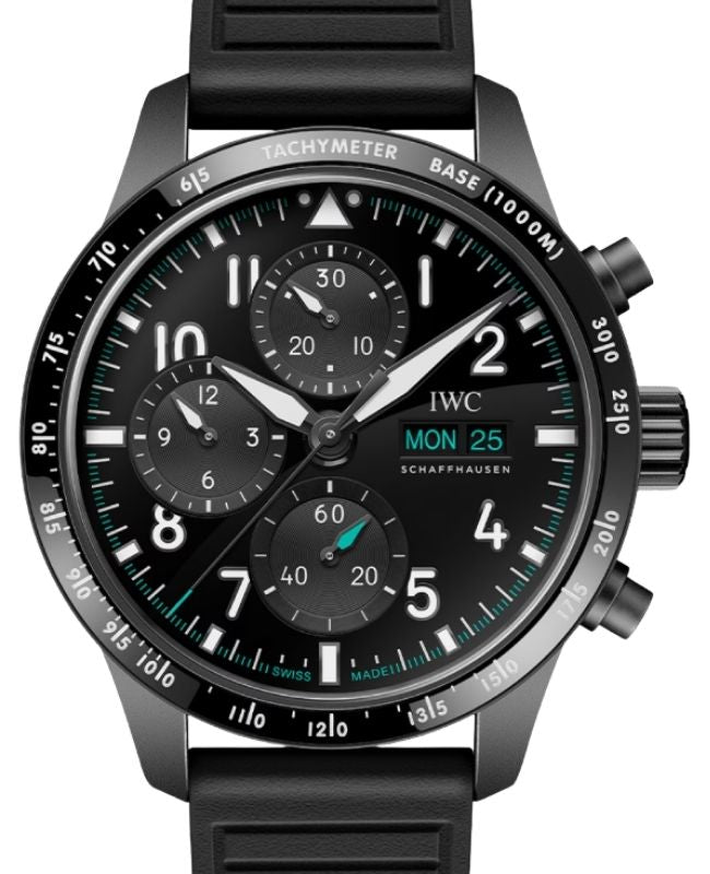 IWC Pilot’s Watch Performance Chronograph Mercedes-AMG PETRONAS Formula One™ Team Ceratanium 41.mm Black Dial IW388306 - BRAND NEW