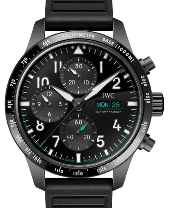 IWC Pilot’s Watch Performance Chronograph Mercedes-AMG PETRONAS Formula One™ Team Ceratanium 41.mm Black Dial IW388306 - BRAND NEW