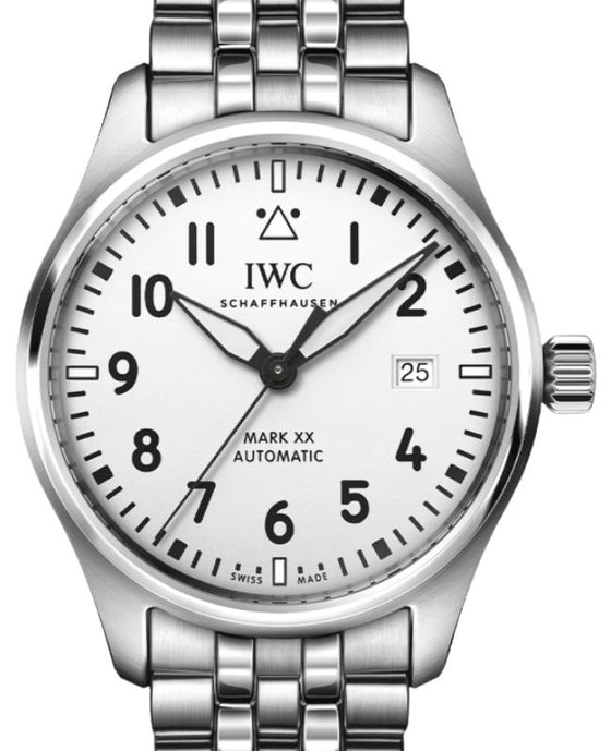 IWC Pilot's Watch Mark XX Steel 40mm Silver Plated Dial IW328208 - BRAND NEW