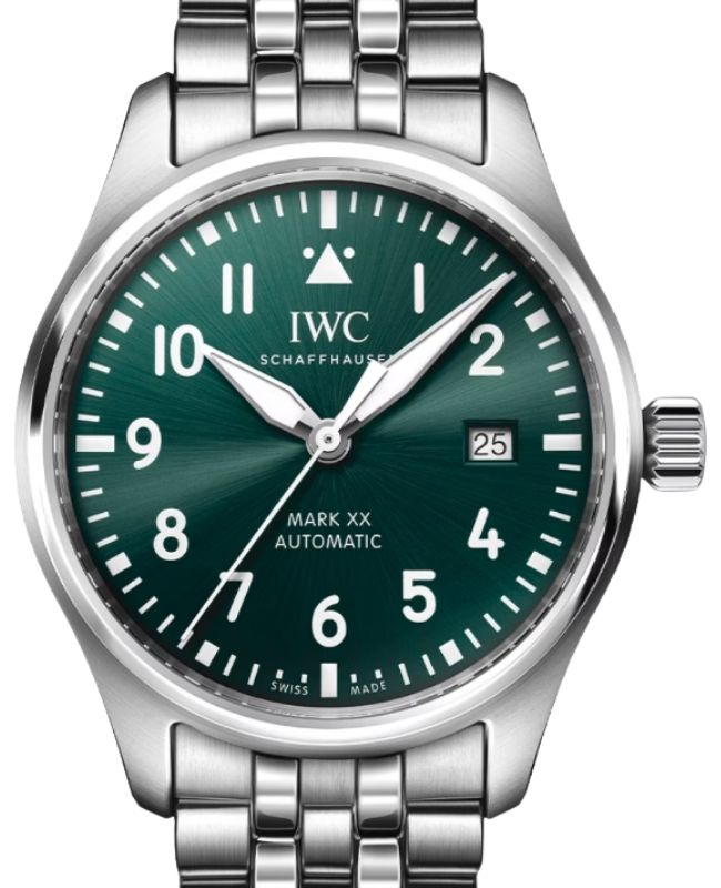 IWC Pilot's Watch Mark XX Steel 40mm Green Dial IW328206 - BRAND NEW