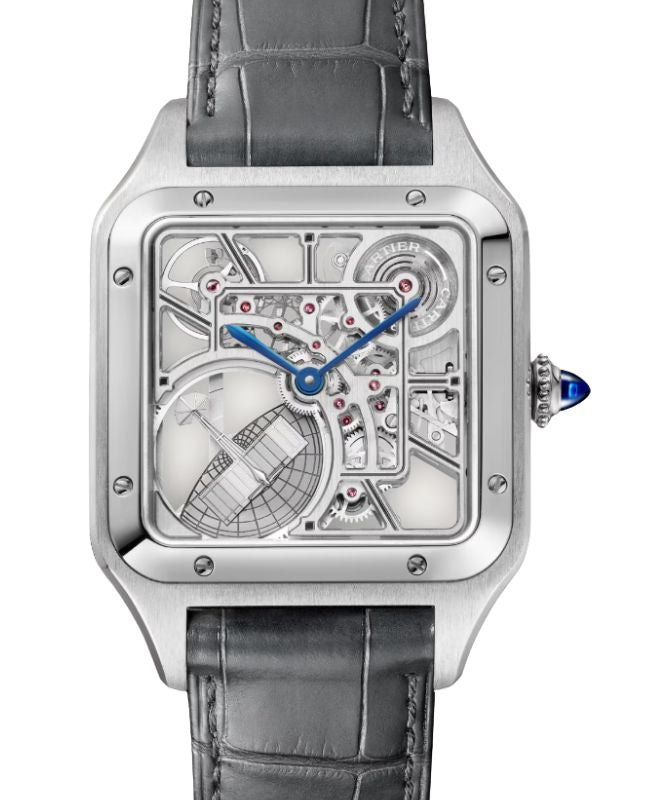 Santos-Dumont Micro-Rotor Skeleton Large Steel WHSA0032