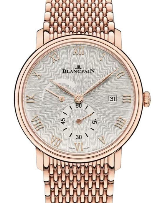 Blancpain Villeret Ultraplate Red Gold 40mm Opaline Dial Mille Mailles Strap 6606A 3642 MMB - BRAND NEW