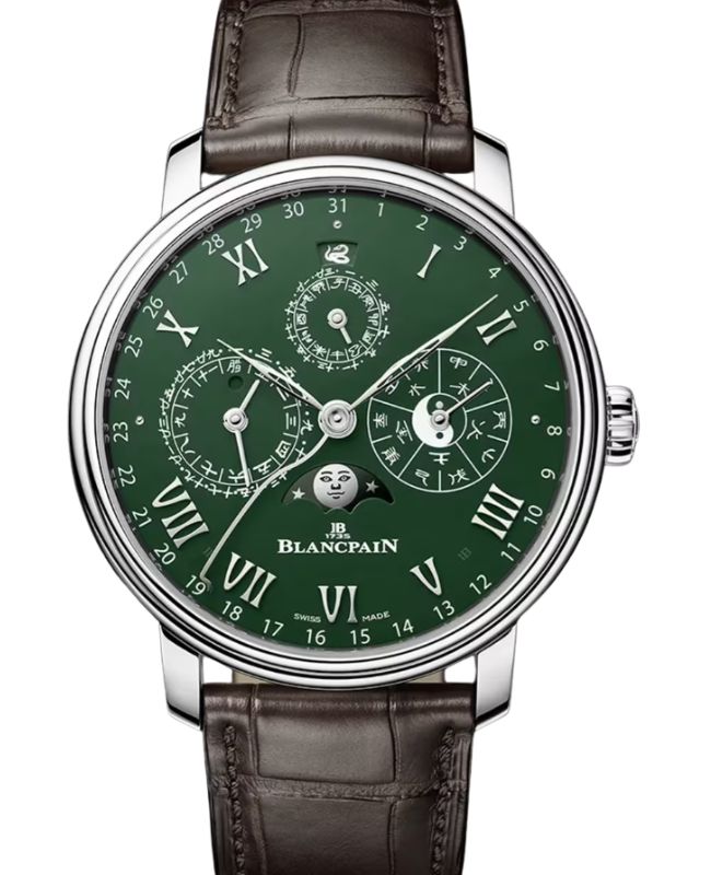 Blancpain Villeret Calendrier Chinois Traditionnel Platinum 45.2mm Métiers d'Art Dial 0888 3432C 55B - BRAND NEW