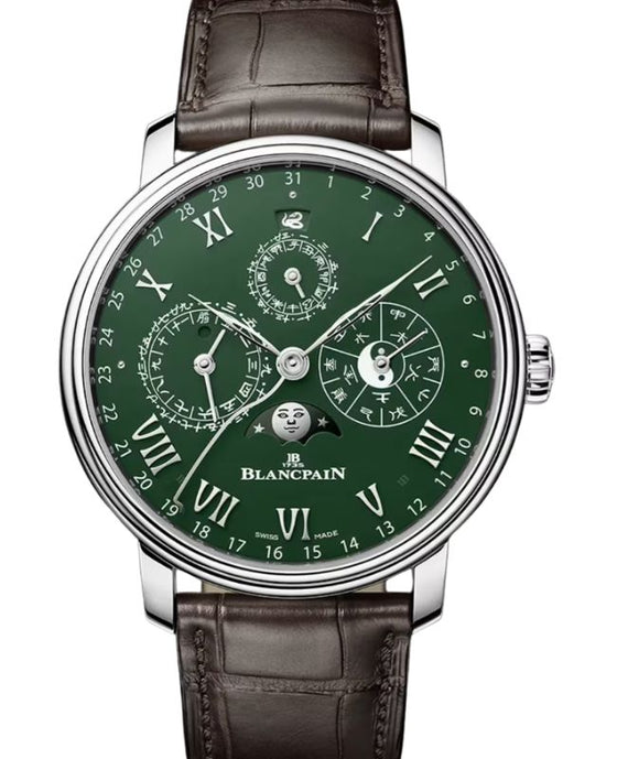 Blancpain Villeret Calendrier Chinois Traditionnel Platinum 45.2mm Metiers d'Art Dial 0888 3432C 55B - BRAND NEW